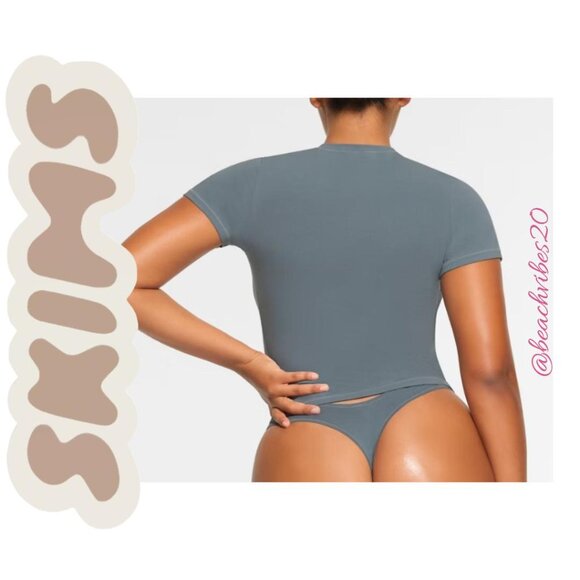 SKIMS Cotton Jersey T-Shirt Kyanite Medium NWT O-411 - Picture 3 of 6